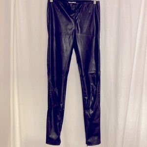 Black vegan leather leggings size small. Velvet by Graham & Spencer.